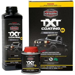 Car Builders 2K TXT Coating - Black Textured Paint with Gun - True 1L bottle - Picture 1 of 6