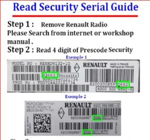 Instant RENAULT Radio Code Unlock PIN Dacia Mercedes  - Picture 1 of 7