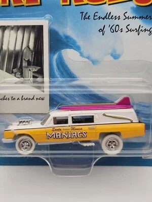 Johnny Lightning White Lightning Surf Rods Santa Monica Maniacs Cadillac Hearse - Image 1 of 4