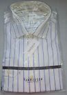 Mens Van Heusen Roma Formal Shirt 100% Cotton White & Blue Stripe 17r 43cm (103)