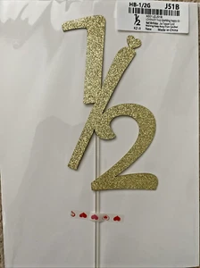 Half Birthday Cake Topper - 1/2 Birthday Topper 6 Month Birthday 1/2 Cake Topper - Picture 1 of 4