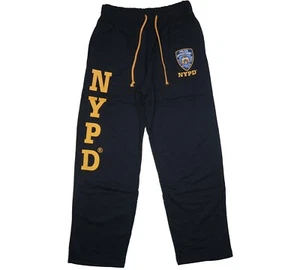 Men's Licensed NYPD Sweatpants Lounge Pants w/ Pockets Navy Blue Size S New - Picture 1 of 3