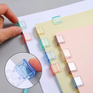 15Pcs Mini Paper Clips Plastic Document Bookmark File Index Page Holder Clamp - Picture 1 of 12