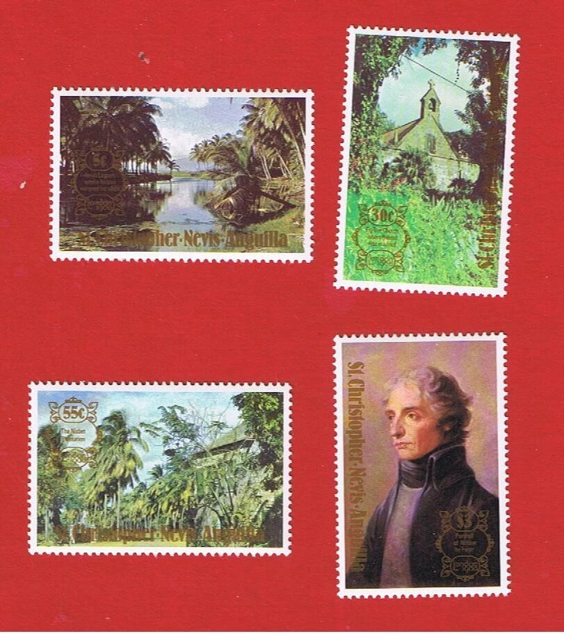 St. Kitts-Nevis  #397-400  MNH OG   Paintings    Free S/H - Image 1 of 1