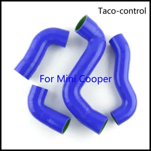 For Mini Cooper S R55 R56 R57 1.6T 4-PLY Silicone Intercooler Turbo Hose Blue - Foto 1 di 9