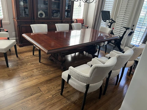 Ralph Lauren Mahogany Expandable Dining Table (with pads) Cover