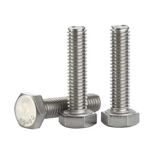 M6 x 12mm Hex Head Screw Bolts, Fully Threaded, Stainless Steel 18-8, Plain F... - Picture 1 of 5