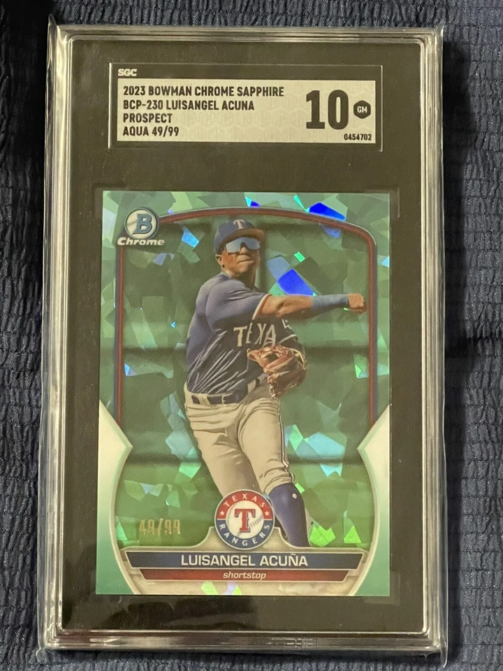 2023 Bowman Chrome Sapphire Luisangel Acuna Aqua 49/99 - Image 1 of 3