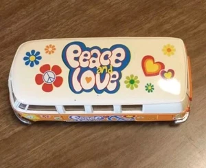 1962 VOLKSWAGEN CLASSICAL BUS ORANGE Diecast Model PEACE AND LOVE - by Kinsmart - Picture 1 of 6