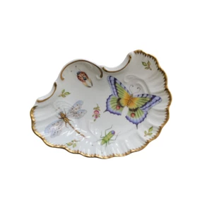 Anna Weatherley Spring in Budapest Fan Plate Dish Butterflies 24K Gold Plate 6" - Picture 1 of 11