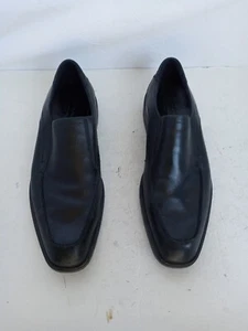 Mocasín Ecco Shock Point de cuero negro sin cordones talla 45 zapatos para hombre talla 11-11,5 - Imagen 1 de 11