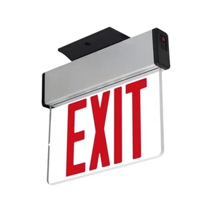 Medinah Power LED Ausstiegsschild Randbeleuchtet rote Buchstaben 90 Min Backup UL-gelistet - Bild 1 von 12