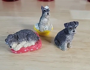 Lote de 3 estatuillas Schnauzer de Danbury Mint hechas en Tailandia - Imagen 1 de 19