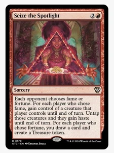 Seize The Spotlight Sorcery Rare #179 OTC Magic Card in a Protective Sleeve NM - Picture 1 of 4
