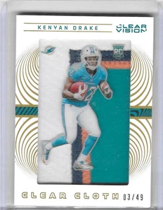 2016 Clear Vision Kenyan Drake Miami Dolphins Clear Cloth RC Patch #/49 - Picture 1 of 1