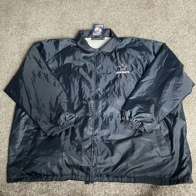 Vintage Dallas Cowboys Jacket Mens 5XL Fleece Lined Windbreaker Snap Button Nwot - Image 1 of 4