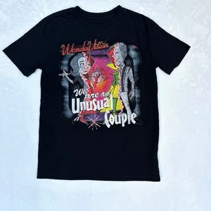 Marvel WandaVision Youth T-Shirt Size Large Black Unusual Couple Retro Comic - Picture 1 of 6