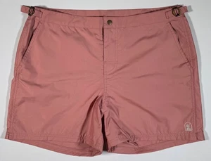 NWOT Dandy Del Mar Dark Salmon Pink Sode Tab Swim Walk Swim Trunk Shorts 36 - Picture 1 of 11