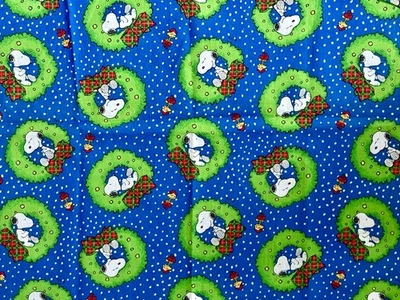 "Coronas Snoopy de Navidad vintage 2001 en azul de Concord - 20,5"" x 22""" Foto 1 de 2