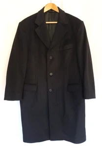 Ragusa Classic 1970 Mantel Wolle Kaschmir Made In Italy Herren Gr. 42 Schwarz - Bild 1 von 14