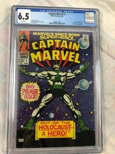 CAPTAIN MARVEL #1 CGC 6,5 NM Marvel Comics MAGGIO 1968 APPARIZIONE SENTINELLA KREE - Foto 1 di 3