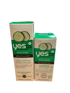 Yes To Cucumbers Soothing Sensitive Skin Moisturizer 50ml & Eye Gel 30ml NEW - Picture 1 of 9