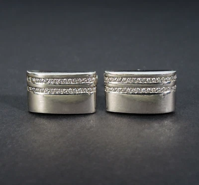 Stone Cuff links 925 Silver, Sparkle Multi Stone Cuff-links, Wedding Cufflinks - Image 1 of 4
