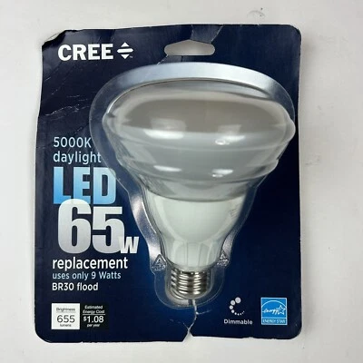 Cree LED 65 Watt Flood Light Bulb 5000 Daylight Model BR 30  - Image 1 of 4