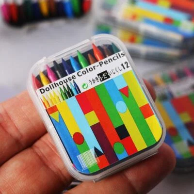 1set Mini Crayons Box 12 Colors Crayon Dollhouse Miniature Creative Scene Model - Image 1 of 4