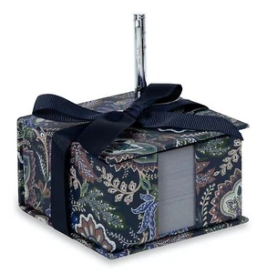 Cubo de notas Vera Bradley con 400 hojas en blanco y bolígrafo de tinta negra lindo soporte de papel - Imagen 1 de 4