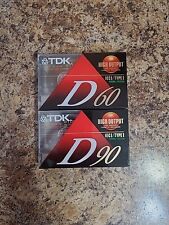 Vintage TDK Pack NEW SEALED Type I Normal Bias Blank Cassette Tapes 60- 90 Min