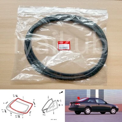 96-00 Honda Civic EJ coupe 2D rear windshield molding weatherstrip rubber seal - Image 1 of 4