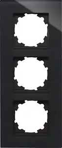 Kopp ATHENIS Abdeckrahmen 3-Fach Steckdose Wechselschalter Glas  Echtglas Rahmen - Bild 1 von 6