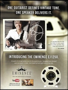 Eric Johnson Signature Eminence EJ1250 amplificador de guitarra altavoz anuncio impresión - Imagen 1 de 3