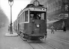 WWI Woman driver of tram Paris boulevard Saint-Germain OLD PHOTO