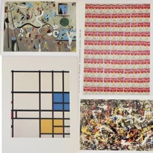 Postcards Warhol Matisse Miro Piet Mondrian Albright Knox Art Gallery Buffalo NY