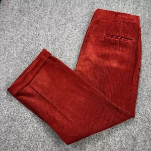 Vintage Brooks Brothers Hose 36 x 26 Herren Burgund Cord Weite Made in USA - Bild 1 von 14