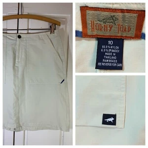 Horny Toad A-Line Hiking Skirt Womens Size 10 Beige Outdoor Travel Nylon Stretch - Picture 1 of 12