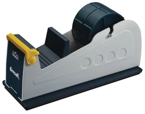 T.R.U. ET-227 Blue/Grey Premium Steel Desk Top Tape Dispenser: 2 in. wide (Twin) - Picture 1 of 2