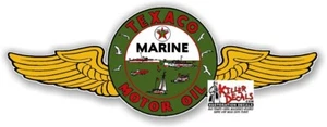 (TEXA-84) 12" RUSTY TEXACO AVIATION GASOLINE DECAL GAS OIL PUMP STICKER - Picture 1 of 1