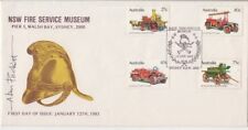 Stamps Australia set of 4 fire engines on NSW Fire Museum cachet FDC signed  