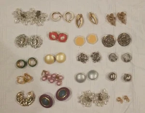 (#5) Konvolut 20 Paar gebrauchte Vintage Ohrringe CLIP ON *siehe Beschreibung KOSTÜM - Bild 1 von 10