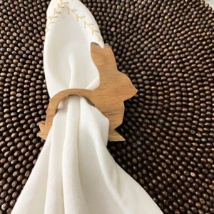 Set of 6/8, Easter wooden napkin rings, bunny napkin ring - Picture 1 of 1