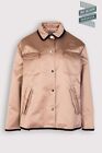 RRP€1100 N 21 Satin Jacket IT40 US4 UK8 S Pink Lined Collared Made in Italy