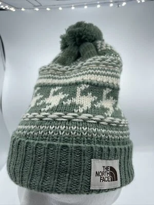 Gorro tejido Fair Isle verde Navidad irlandés The North Face para mujer Foto 1 de 4