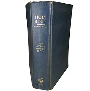Holy Bible New Scofield Reference Edition 1967 Auth KJV Concordance Oxford Blue - Imagen 1 de 20