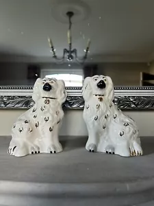 Vintage Beswick Staffordshire Ceramic Spaniel Dogs, h 14 cm, Model 1378-6 - Picture 1 of 21