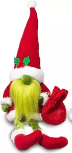 Grinch Christmas Gnome Plush Santa Doll Decoration Home Holiday Red Green Tomte - Picture 1 of 3