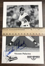 1990 Buffalo Bisons Autograph Vicente Palacios Orig Team Issued Photo Chevy GEO