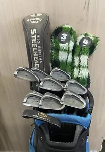 Mens Golf Package Set -1” Regular Flex Graphite 12 Clubs /New Grips /Right /Bag - Picture 1 of 19